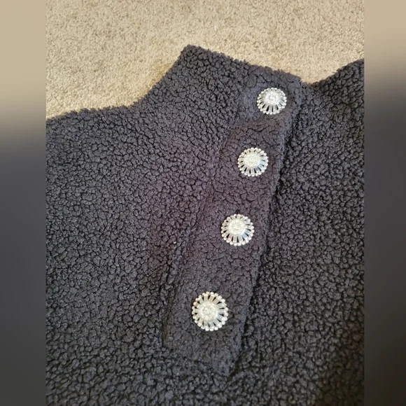 Express Black Cowl Neck Sweater with Textured Knit and Long Sleeves - Picture 8 of 14